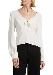 Reformation Vivia Scalloped Bow Top