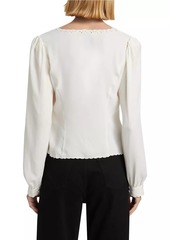 Reformation Vivia Scalloped Bow Top