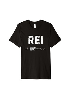 Rei Guitar Heartbeat Music Guitarist Retro Vintage Premium T-Shirt