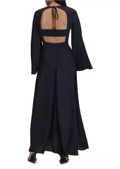 Reiss Andra Flute-Sleeve Maxi Dress