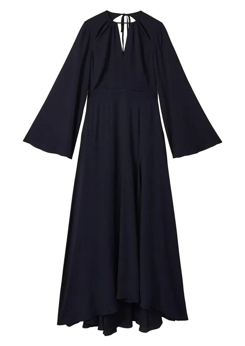 Reiss Andra Flute-Sleeve Maxi Dress