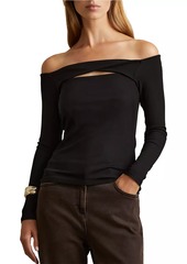 Reiss Arlie Off-The-Shoulder Twist Top