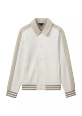 Reiss Arnold Striped Interlock Jersey Bomber Jacket