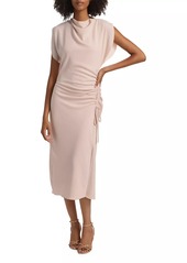 Reiss Bonnie Side Drape Midi-Dress