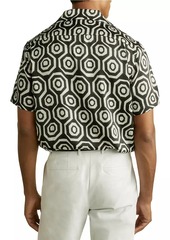 Reiss Canape Geometric Short-Sleeve Shirt