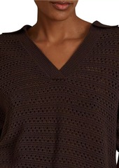 Reiss Carla Crochet Polo Top