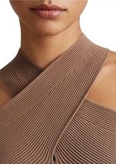 Reiss Darla Rib-Knit Halter Top