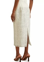 Reiss Denver Floral Tulle Midi-Skirt