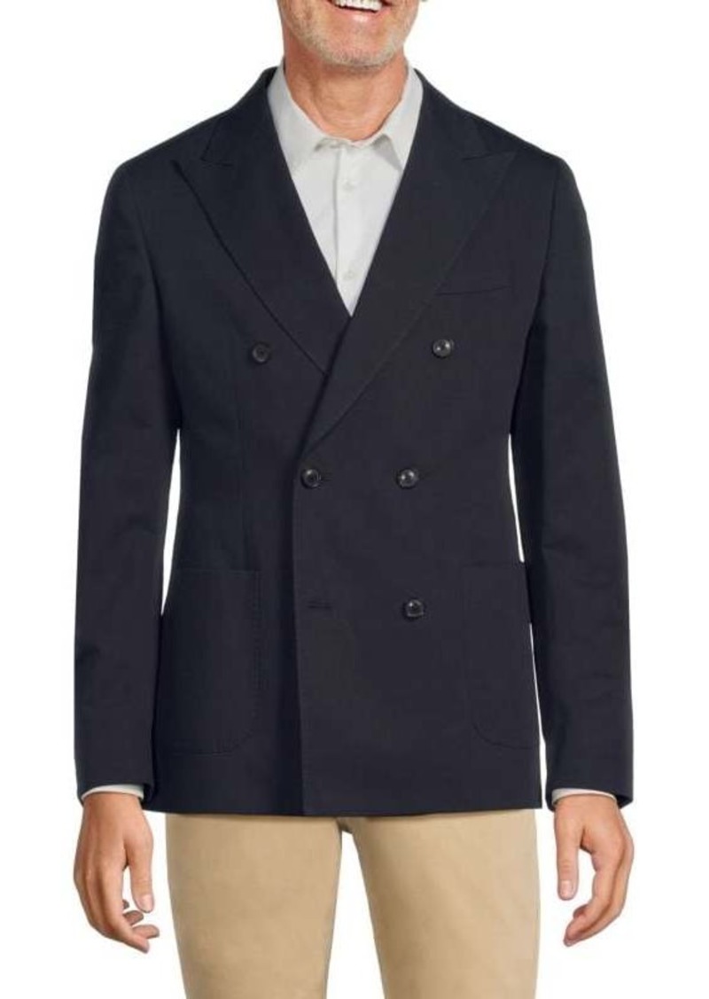 Reiss Double Breasted Linen Blend Sportcoat