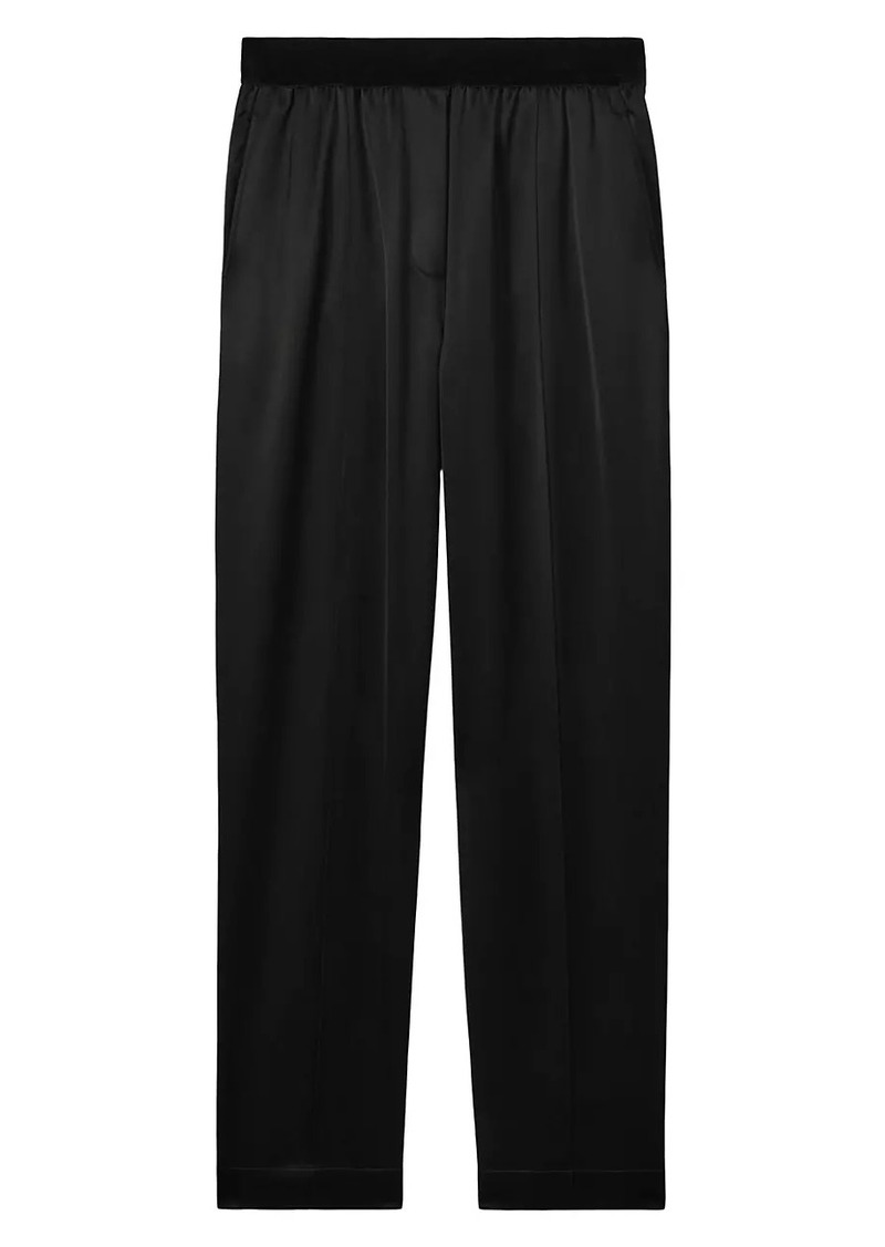 Reiss Elea Satin Tapered Trousers