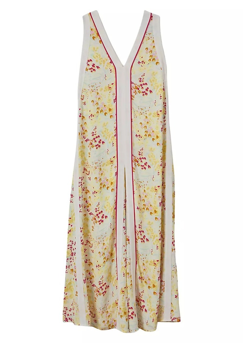 Reiss Eliza Floral V-Neck Maxi Dress