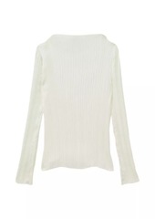 Reiss Ember Pleated Funnel-Neck Top