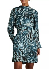 Reiss Ester Printed Flippy Minidress