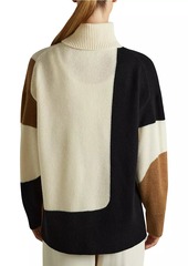 Reiss Ezra Colorblocked Wool-Blend Turtleneck Sweater