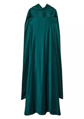 Reiss Fae Satin Cape Maxi Dress