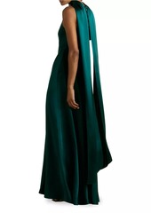 Reiss Fae Satin Cape Maxi Dress