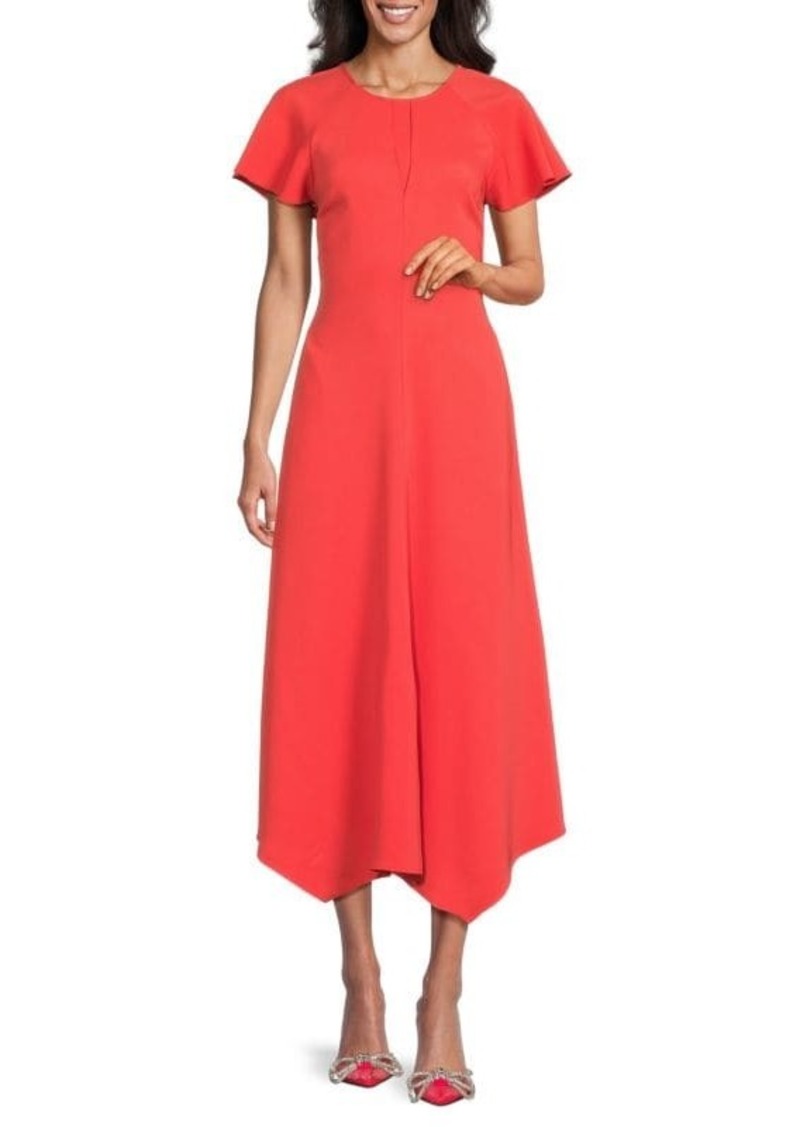 Reiss Flutter Sleeve Midi Dress