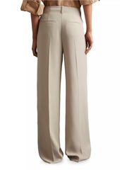 Reiss Isla Wide-Leg Striped Trousers