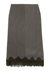 Reiss Ivy Striped Midi-Skirt