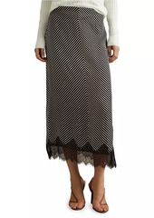 Reiss Ivy Striped Midi-Skirt