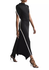 Reiss Klein Asymmetric Cap-Sleeve Gown