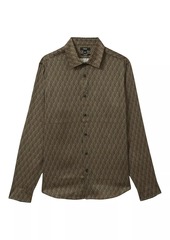 Reiss Lafraneire Monogram Long-Sleeve Shirt