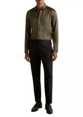 Reiss Lafraneire Monogram Long-Sleeve Shirt