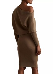 Reiss Lara Rib-Knit Knee-Length Dress