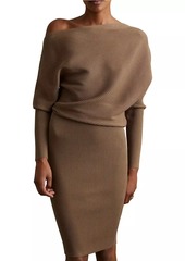 Reiss Lara Rib-Knit Knee-Length Dress