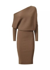 Reiss Lara Rib-Knit Knee-Length Dress