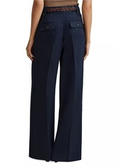 Reiss Leila Linen Pleated Wide-Leg Pants