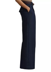 Reiss Leila Linen Pleated Wide-Leg Pants