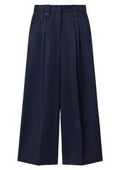 Reiss Leila Linen Pleated Wide-Leg Pants