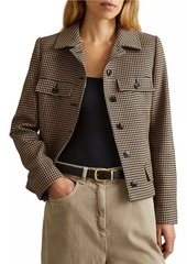 Reiss Lena Houndstooth Check Jacket