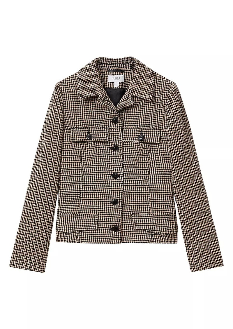 Reiss Lena Houndstooth Check Jacket