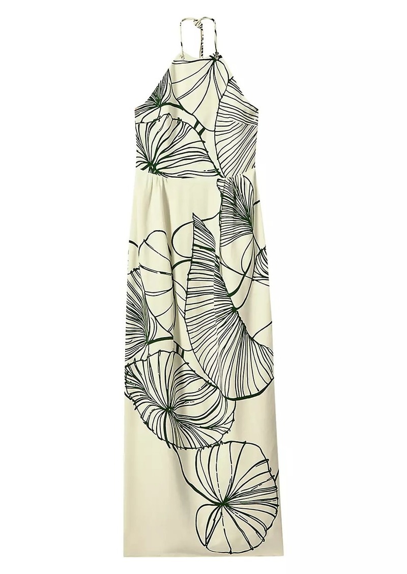 Reiss Lexi Shell Halter Maxi Dress