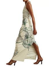 Reiss Lexi Shell Halter Maxi Dress