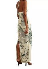 Reiss Lexi Shell Halter Maxi Dress