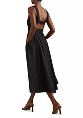 Reiss Liza Poplin Belted Midi-Dress