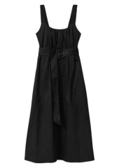 Reiss Liza Poplin Belted Midi-Dress