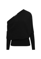 Reiss Lorna Ribbed One-Shoulder Sweater