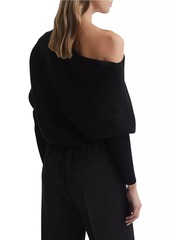 Reiss Lorna Ribbed One-Shoulder Sweater