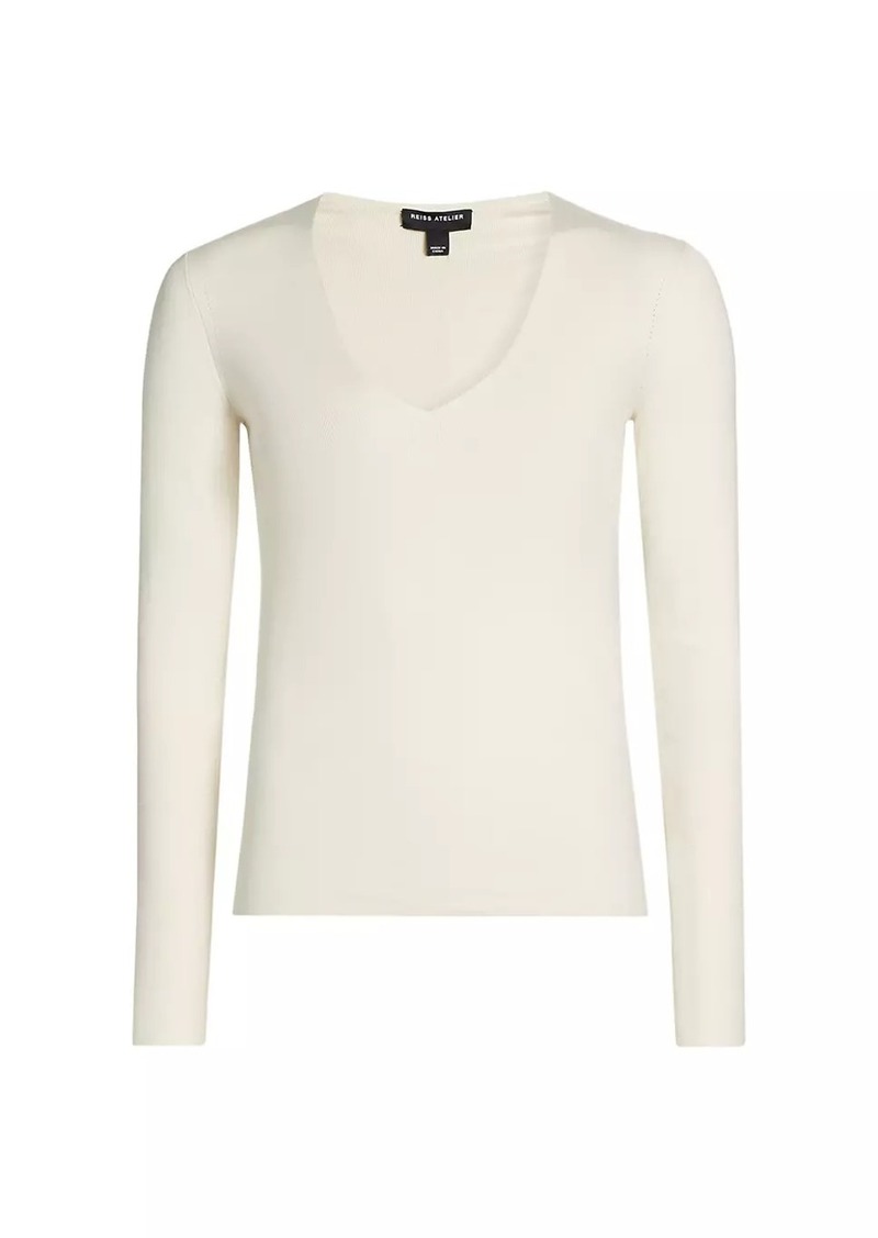 Reiss Maeve Knit Silk-Blend Top