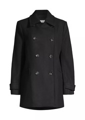 Reiss Maise Wool-Blend Double-Breasted Peacoat