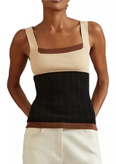 Reiss Maki Colorblock Squareneck Tank Top