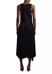 Reiss Marnie Drop Waist Pleated Midi-Dress