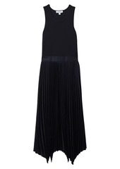 Reiss Marnie Drop Waist Pleated Midi-Dress