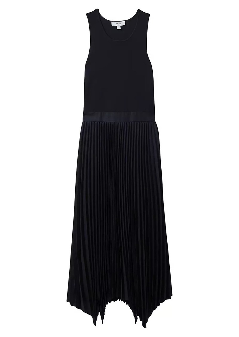 Reiss Marnie Drop Waist Pleated Midi-Dress