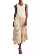 Reiss Marnie Pieced Pleated Dress