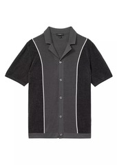 Reiss Meastro Cotton-Blend Short-Sleeve Shirt